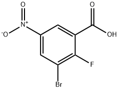 3-broMo-2-fluoro-5-nitrobenzoic acid Struktur