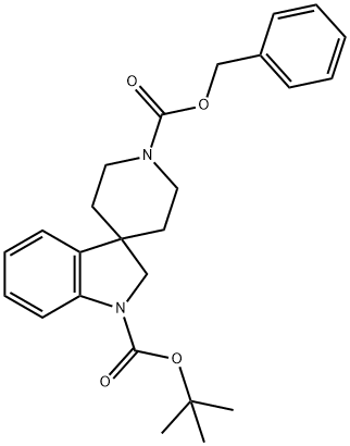 1'-benzyl 1-tert-butyl spiro[indoline-3,4'-piperidine]-1,1'-dicarboxylate Struktur