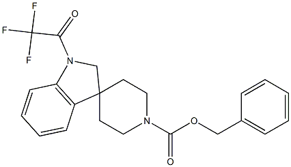 benzyl 1-(2,2,2-trifluoroacetyl)spiro[indoline-3,4'-piperidine]-1'-carboxylate Struktur