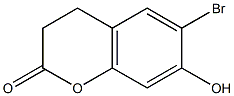 6-broMo-7-hydroxychroMan-2-one Struktur