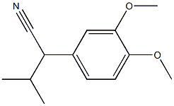 (2RS)-2-(3,4-DiMethoxyphenyl)-3-Methylbutylnitrile Struktur