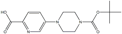 5-(4-(Boc)piperazin-1-yl)picolinic acid Struktur