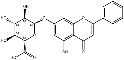 Chrysin-7-O-Beta-D-glucoronide Struktur