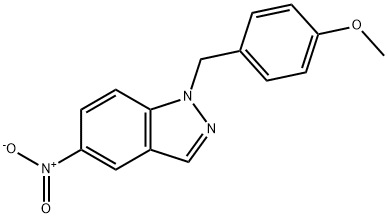 1-(4-Methoxybenzyl)-5-nitro-1H-indazole Struktur