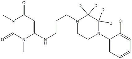 6-[[3-[4-(2-Chlorophenyl)-1-piperazinyl-d4]propyl]aMino]-1,3-diMethyl-2,4(1H,3H)-pyriMidinedione Struktur