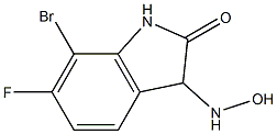 7-broMo-6-fluoro-3-(hydroxyaMino)indolin-2-one Struktur