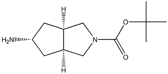 (3aS,5r,6aR)-tert-butyl 5-aMino-hexahydrocyclopenta[c]pyrrole-2(1H)-carboxylate Struktur