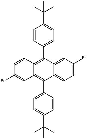 2,6-dibroMo-9,10-bis(4-tert-butylphenyl)anthracene Struktur