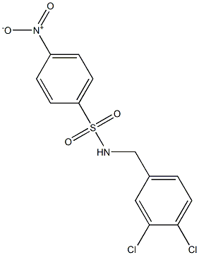 N-(3,4-dichlorobenzyl)-4-nitrobenzenesulfonamide Struktur