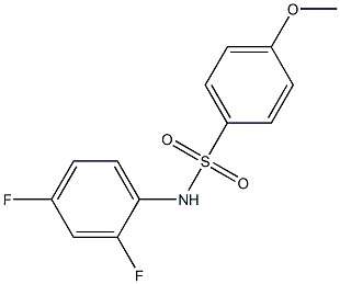 N-(2,4-difluorophenyl)-4-methoxybenzenesulfonamide Struktur