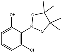 3-Chloro-2-(4,4,5,5-tetramethyl-1,3,2-dioxaborolan-2-yl)phenol Struktur