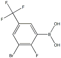 3-Bromo-2-fluoro-5-trifluoromethylphenylboronic acid Struktur