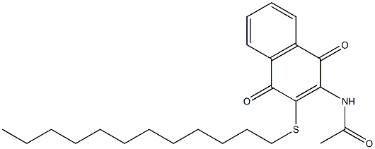 N-[3-(dodecylsulfanyl)-1,4-dioxo-1,4-dihydronaphthalen-2-yl]acetamide Struktur