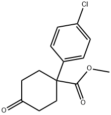 Methyl 1-(4-Chlorophenyl)-4-oxocyclohexanecarboxylate Struktur