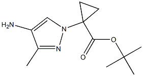 1-(4-AMino-3-Methyl-pyrazol-1-yl)-cyclopropanecarboxylic acid tert-butyl ester Struktur