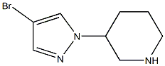 3-(4-broMo-1H-pyrazol-1-yl)piperidine Struktur