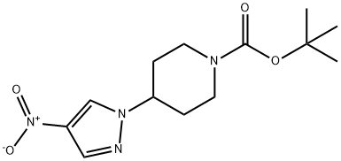 4-(4-Nitro-pyrazol-1-yl)-piperidine-1-carboxylic acid tert-butyl ester Struktur