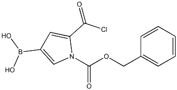 1-(benzyloxycarbonyl)-5-(chlorocarbonyl)-1H-pyrrol-3-ylboronic acid Struktur