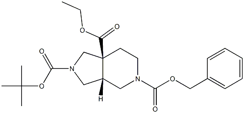 (3aR,7aS)-5-benzyl 2-tert-butyl 7a-ethyl tetrahydro-1H-pyrrolo[3,4-c]pyridine-2,5,7a(3H,6H)-tricarboxylate Struktur