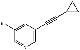 3-broMo-5-(cyclopropylethynyl)pyridine Struktur