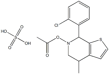 Methyl (2RS)-(2-Chlorophenyl)[4,7- dihydrothieno[2,3-c]pyridin-6(5H)-yl]ethanoate 
Hydrogen Sulphate Struktur