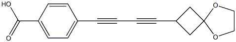 4-[4-(5,8-Dioxa-spiro[3.4]oct-2-yl)-buta-1,3-diynyl]-benzoic acid Struktur