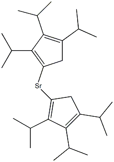 Bis(tri-iso-propylcyclopentadienyl) strontiuM Struktur