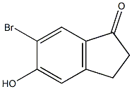 6-BroMo-2,3-dihydro-5-hydroxyinden-1-one Struktur