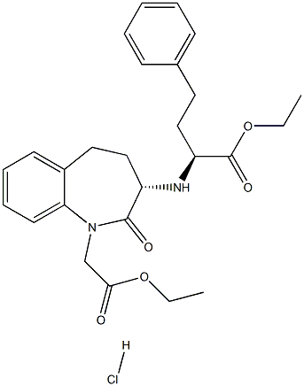 [S-(R*,R*)]-3-[[1-(Ethoxycarbonyl)-3-phenylpropyl]aMino]-2,3,4,5-tetrahydro-2-oxo-1H-1-benzazepine-1-acetic Acid Ethyl Ester Hydrochloride Struktur