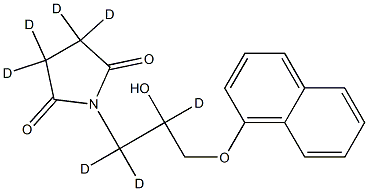 1-[2-Hydroxy-3-(1-naphthalenyloxy)propyl]-2,5-pyrrolidinedione-d7 Struktur