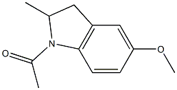 1-(2,3-Dihydro-5-Methoxy-2-Methyl-1H-indol-1-yl)-ethanone Struktur