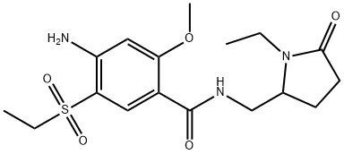 4-AMino-N-[(1-ethyl-5-oxo-2-pyrrolidinyl)Methyl]-5-(ethylsulfonyl)-2-MethoxybenzaMide Struktur