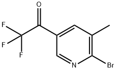 1-(6-broMo-5-Methylpyridin-3-yl)-2,2,2-trifluoroethanone Struktur