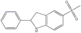 5-Methanesulfonyl-2-phenyl-2,3-dihydro-1H-indole Struktur