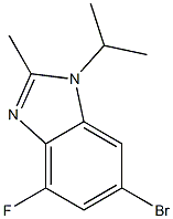 6-broMo-4-fluoro-1-isopropyl-2-Methyl-1H-benzoiMidazole Struktur