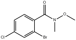 2-BROMO-4-CHLORO-N-METHOXY-N-METHYLBENZAMIDE Struktur