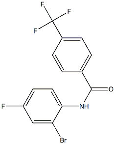 N-(2-bromo-4-fluorophenyl)-4-(trifluoromethyl)benzamide Struktur