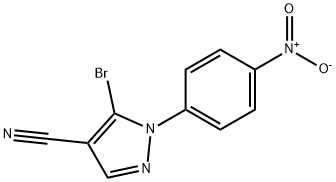 5-bromo-1-(4-nitrophenyl)-1H-pyrazole-4-carbonitrile Struktur