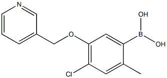 [4-Chloro-2-methyl-5-(pyridin-3-ylmethoxy)phenyl]boronic acid Struktur