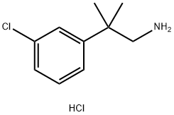 2-(3-Chlorophenyl)-2-methylpropan-1-amine hydrochloride Struktur