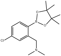 {[5-chloro-2-(tetramethyl-1,3,2-dioxaborolan-2-yl)phenyl]methyl}dimethylamine Struktur