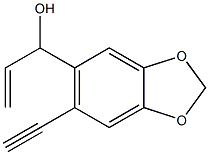 1-(6-ethynylbenzo[d][1,3]dioxol-5-yl)prop-2-en-1-ol Struktur