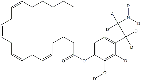 N-Arachidonoyl Dopamine-d8 Struktur