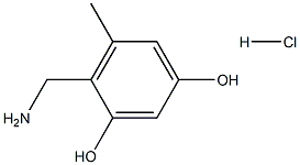 4-(aMinoMethyl)-5-Methylbenzene-1,3-diol hydrochloride Struktur