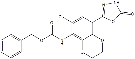 BENZYL 6-CHLORO-8-(5-OXO-4,5-DIHYDRO-1,3,4-OXADIAZOL-2-YL)-2,3-DIHYDROBENZO[B][1,4]DIOXIN-5-YLCARBAMATE Struktur