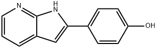 4-(1H-pyrrolo[2,3-b]pyridin-2-yl)phenol Struktur