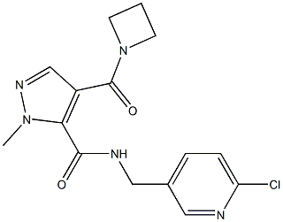 4-(azetidine-1-carbonyl)-N-((6-chloropyridin-3-yl)Methyl)-1-Methyl-1H-pyrazole-5-carboxaMide Struktur