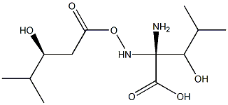 3-Hydroxyleucine (2R,3S)-2-aMino-3-hydroxy-4-Methyl-valeric acid Struktur