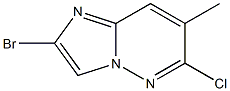 2-BroMo-6-chloro-7-MethyliMidazo[1,2-b]pyridazine Struktur