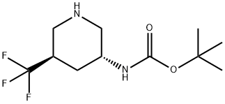 trans-3-(Boc-aMino)-5-(trifluorMethyl)piperidine Struktur